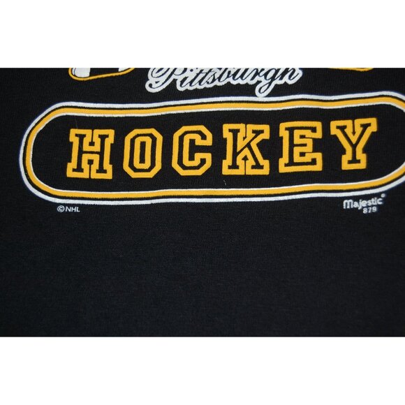 Vintage 90s Pittsburgh Penguins Majestic Long Sleeve T-Shirt Tee Women's Medium - Picture 3 of 7